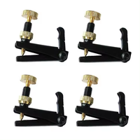 Black 4/4 3/4 1/2 1/4 Violin Fine Tuner Strings Hook Pegs Violin String Plate for Stringed Instrument Accessories