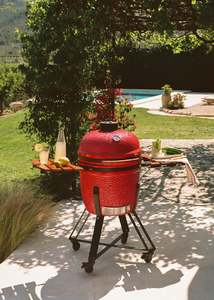 Barbecue au charbon de bois XXL de 13 à 26 pouces, cuisine extérieure, barbecue en céramique vert Kamado - Product Image 5