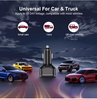 Chargeur de voiture 3A 3 ports Type C et chargeur USB QC 3.0 avec technologie Qualcomm Quick Charge 3.0