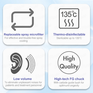 Manipolo Dentale Contrangolo 1:1 con Testina Staccabile Chirurgica, Manipolo Dentale a Bassa Velocità Termo-disinfettabile - Product Image 5