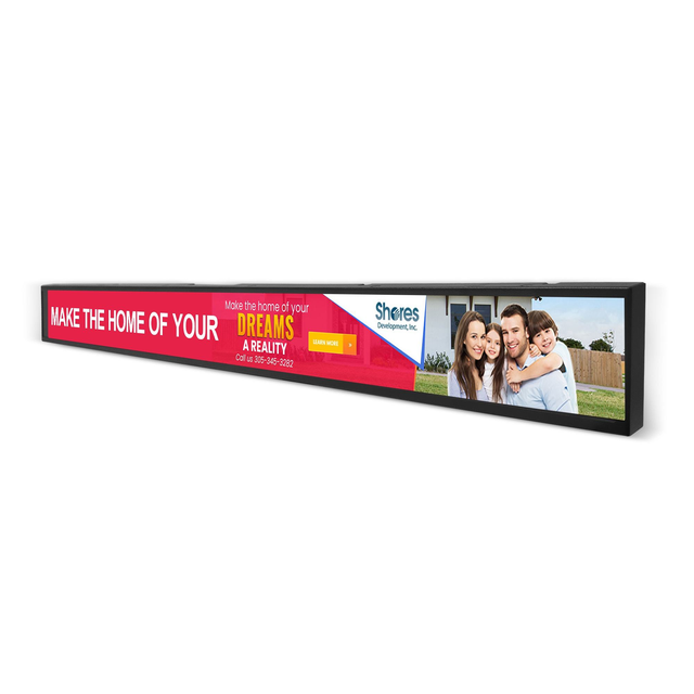 Ultra Wide Bar Shelf Edge Screen Stretched Lcd Display Smart Shelf Supermarket