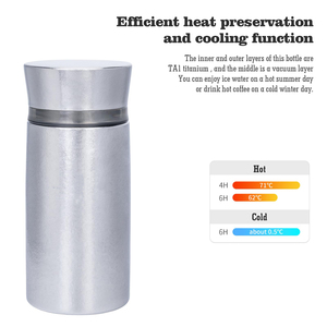 Trại nước sang trọng phích cắm trại du lịch chân không titan chai Flask - Product Image 2