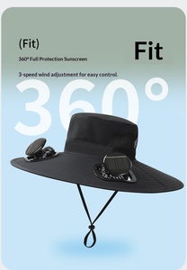 Sombrero de Ala Ancha con Ventilador Solar, Protección Solar, Doble Alimentación Solar y USB, Ajustable, para Playa, Senderismo, Pesca, Uso en Primavera/Verano, para <span class=keywords><strong>Hombre</strong></span> - Product Image 6