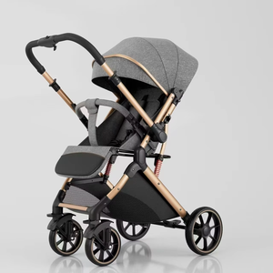 Cochecito <span class=keywords><strong>de</strong></span> Bebé Bidireccional al por Mayor, Ligero, con Respaldo Ajustable <span class=keywords><strong>de</strong></span> Lino, Plegado con un Clic, Sistema <span class=keywords><strong>de</strong></span> Viaje para Bebés - Product Image 1