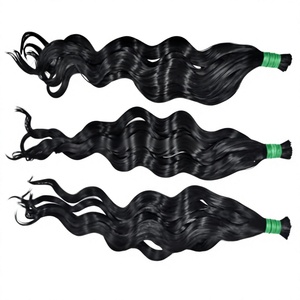 Lots en gros de cheveux humains indonésiens bruts, texture Deep Wave, 100% Remy, 12A, vierges, non traités, Super Double Drawn, double trame machine - Product Image 2