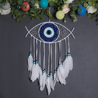 Bonne qualité en gros Boho fait à la main personnalisé tenture murale coton macramé mauvais œil décor à la maison capteur de rêves