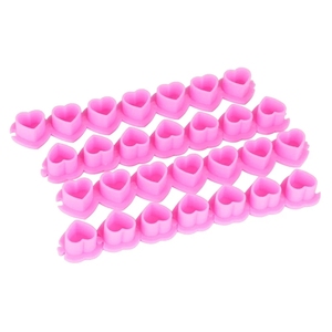 Disposable Heart Shaped Base Plastic Tattoo Ink Cups Microblading PMU Pigment <b>Holder</b> Cups - Product Image 4