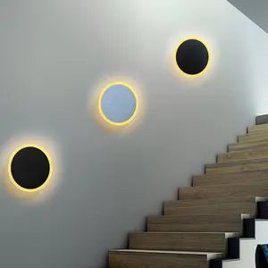 Bắc Âu hiện đại hình tròn trong nhà có thể sạc lại bức tường ánh sáng cho phòng ngủ nhà văn phòng khách sạn dẫn ánh sáng bức tường