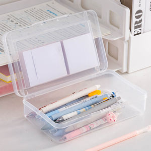 カスタマイズプラスチックペンシルケース大容量クリアペンシルボックスハードクレヨンボックス収納スナップタイトリッド付き - Product Image 4
