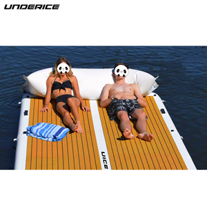 OEM Wholesale Inflatable Platform <strong>Floating</strong> <strong>Dock</strong> Premium Double Layer EVA Play Water <strong>Floating</strong> 10'x10' Thickness 6'' - Product Image 4