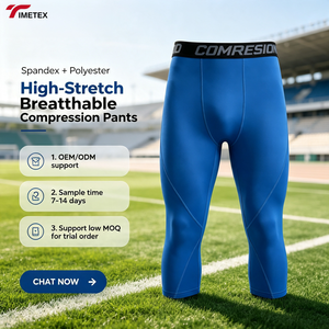 <span class=keywords><strong>Leggings</strong></span> de compression pour hommes TIMETEX, <span class=keywords><strong>leggings</strong></span> de sport personnalisés avec logo, couche de base, longueur <span class=keywords><strong>3</strong></span>/<span class=keywords><strong>4</strong></span>, pantalon de fitness pour la salle de sport - Product Image 1