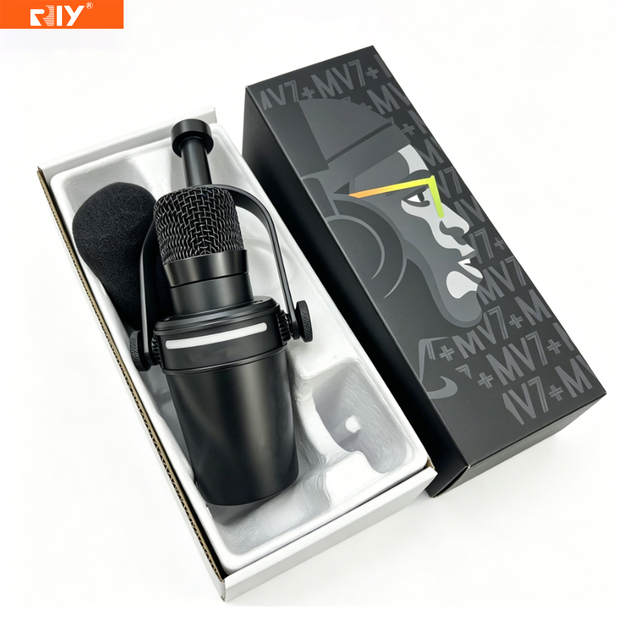 MV7+ With Transformer USB & XLR Output Wired Podcast Microphone Portable Wired Mic for Live Streaming,Podcasting,Home Recording