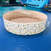 Piscine d'eau en PVC écologique pour animaux de compagnie baignoire pliable Portable universelle chat chien piscine de jeu d'eau avec boule océanique Stock disponible