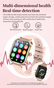 Étiquettes cadeaux personnalisées MK88 Montre connectée <span class=keywords><strong>de</strong></span> luxe pour femme avec diamants, <span class=keywords><strong>test</strong></span> <span class=keywords><strong>de</strong></span> santé physique féminine en temps réel, écran incurvé - Product Image 2