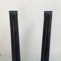 Basse Électrique sans Tête à Double Manche 4+4 6+4s, Acajou Brillant, Micros H-H, Accastillage Noir, Livraison Gratuite