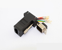 Adaptateur VGA D-sub 15 broches femelle vers RJ45 8p8c femelle, connecteur modulaire RS232 DB15 DB9