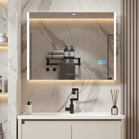Miroir de salle de bain intelligent mural en gros avec écran tactile de 5 pouces, fonction anti-buée IA et système audio Wi-Fi Bluetooth