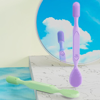 Brosse à dents pour chien à double tête Outils de nettoyage buccal durables et doux Brosse de nettoyage des dents pour animaux de compagnie pour chats et chiens