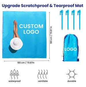 Couverture pliable extra large pour l'extérieur, portable, sans sable, imperméable, pour la plage, le camping, tapis de pique-nique, vente en gros - Product Image 3