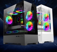 AntarcChill High Quality Mini Gaming Computer Case New Style Tempered Glass Small Pc Gaming Computer Cases Micro ATX PC Case