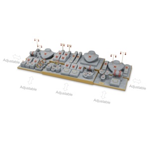 SKQ Exhibidores de Joyería de Lujo <span class=keywords><strong>al</strong></span> por Mayor, Soporte de Metal Negro con Microfibra para Anillos, Pulseras y Collares - Product Image 1