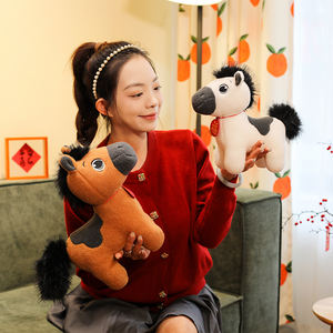 Oreiller en peluche en forme de petit cheval, <span class=keywords><strong>trois</strong></span> couleurs, adorable petit cheval en peluche, décoration de cadeau de fête - Product Image 5