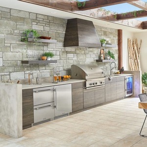 Gabinete de cocina para exteriores de acero inoxidable antideformación de gama alta con parrilla para barbacoa, <span class=keywords><strong>electrodomésticos</strong></span> de cocina para exteriores frescos al tacto - Product Image 2