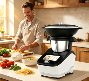 <span class=keywords><strong>Robot</strong></span> de cuisine multifonctionnel Thermomixer 1500W en acier inoxydable, <span class=keywords><strong>cuiseur</strong></span> automatique intelligent pour la maison et l'hôtellerie - Product Image 1