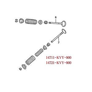Soupape d'admission et d'échappement de moto de haute qualité, neuve, 14711/14721-KVY-900, adaptée aux Honda <span class=keywords><strong>CRF</strong></span> 110/<span class=keywords><strong>CRF</strong></span> <span class=keywords><strong>125</strong></span> (<span class=keywords><strong>2014</strong></span>) - Product Image 3