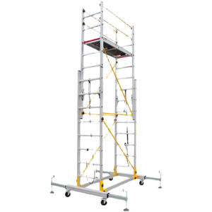 Ponteggio in alluminio per scale, scala combinata mobile in alluminio, torre di ponteggio telescopica multifunzionale <span class=keywords><strong>con</strong></span> sollevatore - Product Image 2