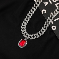 Craft Wolf Joias de Hip Hop, Colar de Zircônia, Corrente, Gargantilha, Moda 925, Tira Zircônia, Cubano, Masculino e Feminino