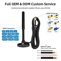 Antenne magnétique 4G LTE GSM 698-2700 MHz 12dBi à gain élevé omnidirectionnelle pour amplificateur de signal SMA mâle