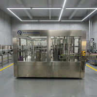 Aim Technologies Volledig Automatische Mineraalwaterafvullijn met PLC-besturing RVS vulmachine