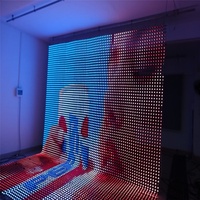 Écran vidéo mural en maille de pixels LED transparente pleine couleur P100 pour les événements