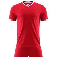 Maillot de football unisexe à col en V, respirant et à séchage rapide, avec poches, pour adultes – Tenue d'équipe populaire
