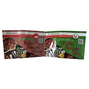 Finition brillante Doypack support pochette à fermeture éclair feuille d'aluminium sac de collation en plastique avec stockage de Mylar pour poudre de chili d'aliments congelés - Product Image 3