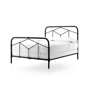 Novo modelo americano estilo dobrável fabricação profissional, tubo de metal eco-amigável quadro de cama