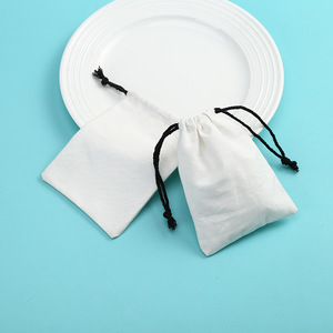 Bolsas de Algodón con Cordón 7x9cm 8x10cm 9x12cm 10x15cm 12x16cm 13x18cm Blancas para Joyería, Regalos y Almacenamiento Rectangular - Product Image 1