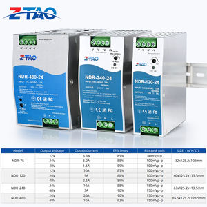 Fuente de alimentación conmutada para carril Din, 24V, 20A, 48V, 10A, <span class=keywords><strong>NDR</strong></span>, estilo de alimentación de carril DIN para cámaras CCTV, convertidor de CA a CC de 48V, 480W - Product Image 2
