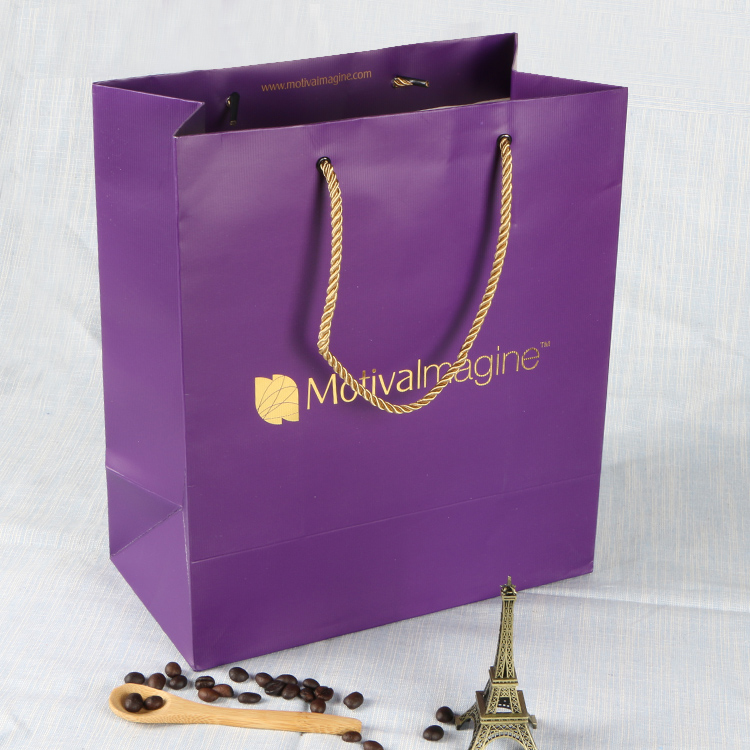 Factory wholesale top quality custom logo gift paper shopping bag with handle