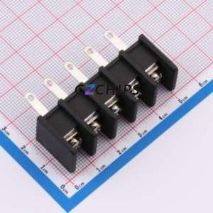 DBT30H-9.5-5P-BK-P Barrier Terminal Block Through hole Component (THT),P=9.5mm Connector Two Sides 9.5mm 1x5P Straight Pin - Product Image 1