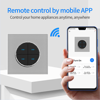 Panneau tactile PC de haute qualité 86 mm Tuya Smart Life WiFi Zigbee Interrupteur mural intelligent 4 voies EU Prise intelligente pour la maison