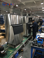 Machine à glaçons cubiques commerciale grande capacité en acier inoxydable avec compresseur intégré pour des glaçons cristallins