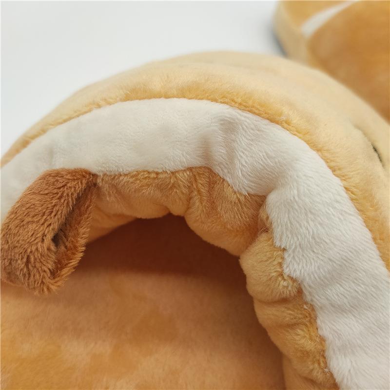 Simulation Bubble Tea Home Plush Slippers Warm and Non-slip Cotton Shoes Woman