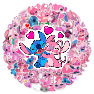 50 autocollants mignons roses pour filles, style graffiti, pour enfants, livres, bouteilles, voitures, décorations imperméables, <span class=keywords><strong>Lilo</strong></span> <span class=keywords><strong>et</strong></span> <span class=keywords><strong>Stitch</strong></span> - Product Image 6
