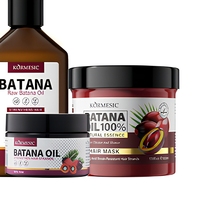 KORMESIC Masque capillaire au Batana, Shampoing au Batana, Après-shampoing au Batana, Huile capillaire, Kit de soins capillaires pour l'exportation