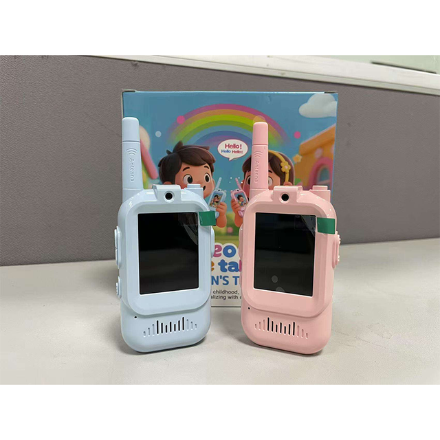 2-Way Kids Video Walkie-Talkie 300 Meters Long Range Electric Parent-child Interphone for Christmas Birthday Gift Outdoor