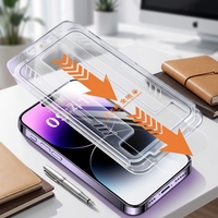 Protection d'écran en verre trempé 3D 9H pour iPhone 17 16 15 Pro Max, film anti-poussière et anti-traces de doigts, rayon 2.5D