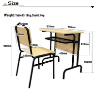 Meubles de formation scolaire universitaires, chaise de bureau pour étudiants, tablette d'écriture, bureau d'ordinateur pour salle de classe, design simple et moderne confortable