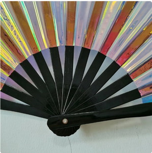 Abanico plegable de Kung Fu, regalos artesanales, puesta en escena, fiesta de baile, accesorios de fotografía, ventilador de película láser de Pvc, ventilador de Bambú - Product Image 2